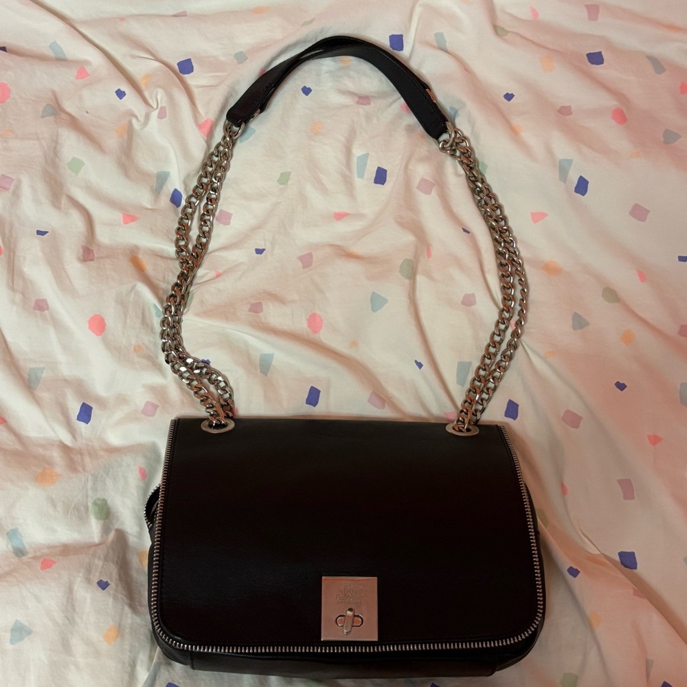 Jacky & Celine Black Chain Strap Shoulder Bag